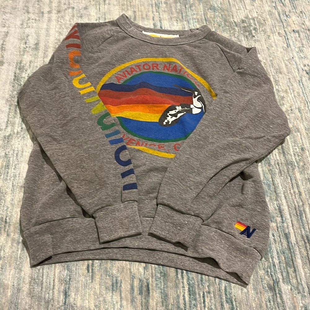 aviator crew neck sweater